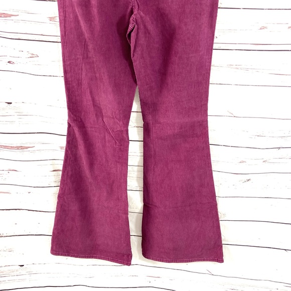 Free People Pants 32 Plum We the Free Jayde Cord High Rise Flare Corduroy - Picture 6 of 15
